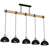 Milagro Lampa wisząca ERIK Black/Wood 5xE27 MLP7227 CZARNY