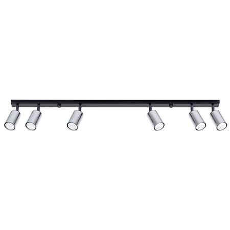 Sollux Lighting Plafon WINX 6L czarny/chrom SL.1372