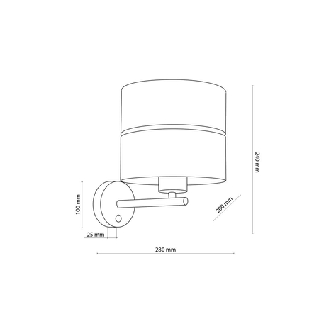 Kinkiet NICOL TK Lighting 6539 czarny