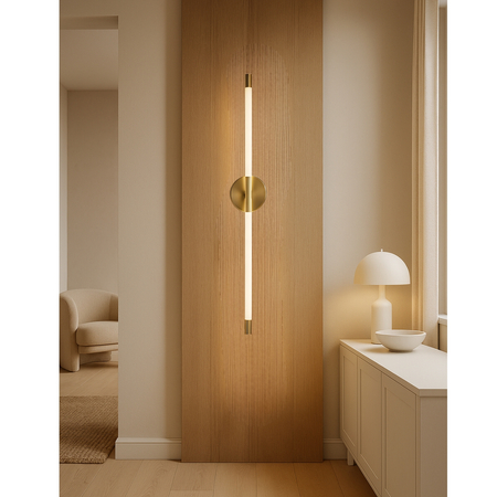 Kinkiet designerski Abigali Linear 14W nowoczesny złoty