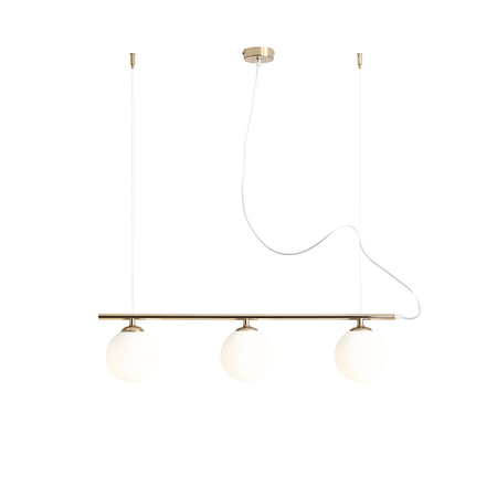 Lampa wisząca LAMPA WISZĄCĄ BERYL GLASS 3 GOLD Aldex 1006E_30 złoty