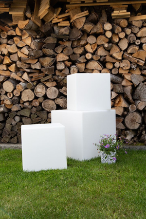 Kostka LED Lampa zewnętrzna ogrodowa 2700K RGB 33cm 32445L biały