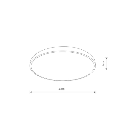 Plafon Nowodvorski 8184 AGNES ROUND LED BLACK 32W