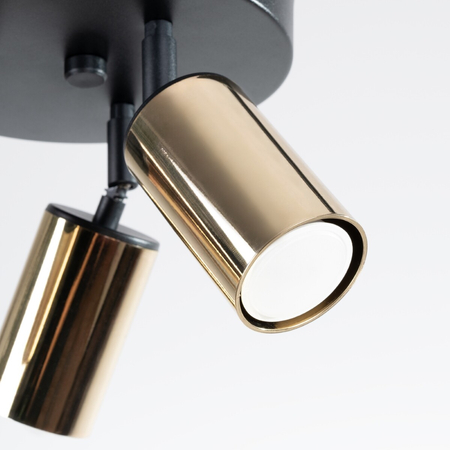 Sollux Lighting Plafon WINX 3P czarny/złoty SL.1385