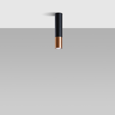 Sollux Lighting Plafon LOOPEZ czarny/miedź SL.0945