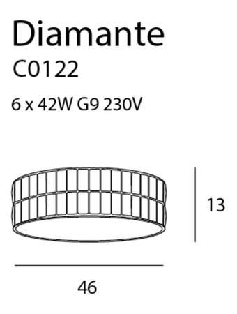Plafon Maxlight DIAMANTE C0122 chrom