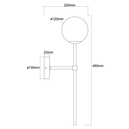Light Prestige Kinkiet Piruleta złoty IP44 1xG9 LP-008/1W GD