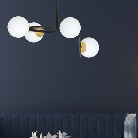 Lampa sufitowa RAGNAR 4A BLACK GOLD Emibig 1032/4A biały/czarny