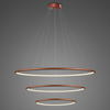 Lampa wisząca Ledowe Okręgi No.3 80cm 3k miedziana