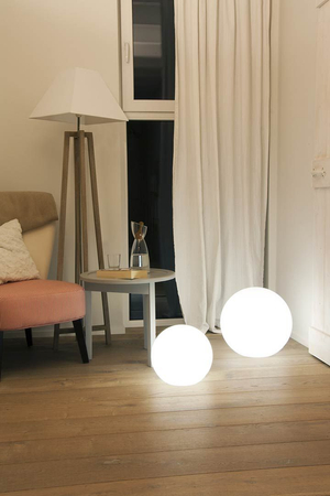 Kula LED Lampa solarna zewnętrzna ogrodowa przenośna 2900K Biała ciepła Ø30 32416S biały