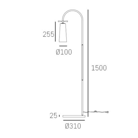 Cosmo Light Lampa stojąca BOW F01152BR