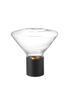 Lampa stołowa DELTA czarny mat E27 szkło transparentne