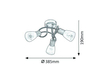 Lampa sufitowa Rabalux Gavin 5539 chrom satyna