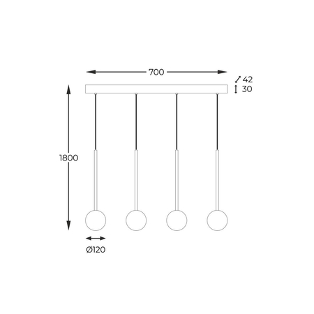 Lampa wisząca Zuma Line Ali 5640 czarny