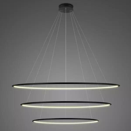 Lampa wisząca Ledowe Okręgi No.3 120cm 4k czarna Dali