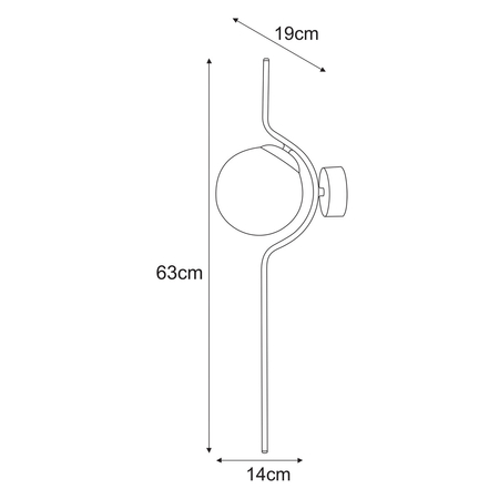 Kinkiet Kaja NEVA K-5331 grafitowy, czarny