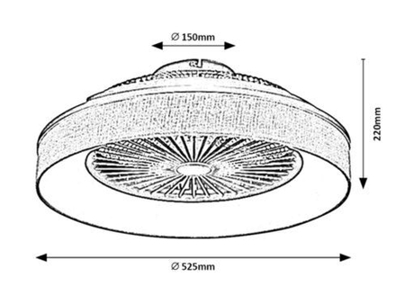 Lampa sufitowa Rabalux Benicio 5420 popielaty