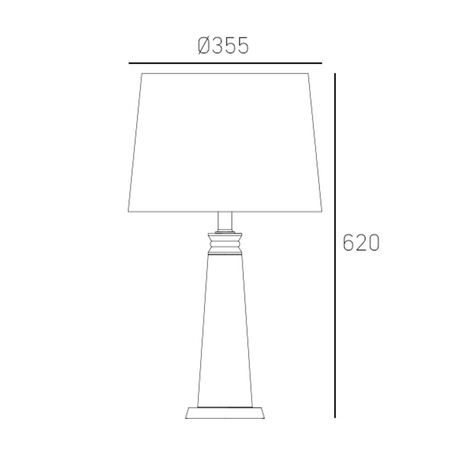 Cosmo Light Lampa stołowa CHARLOTTE T01332CH-WH