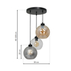 Milagro Lampa wisząca SOFIA MIX 3xE27 MLP6585 CZARNY