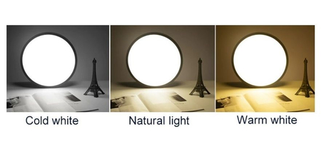 Plafon LED okrągły czarny Abigali 450*110mm 20W - trzy barwy, ściemnialny - Pilot