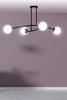 Lampa sufitowa HALLDOR 4 BLACK Emibig 1024/4 biały/czarny