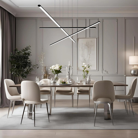 Lampa wisząca LINEA No.3PB 100cm 4k czarna Altavola Design