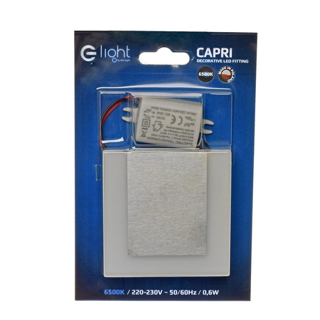 Eko-Light Oprawa schodowa CAPRI Barwa Zimna 6500K EKS4420 BIAŁY / SREBRNY