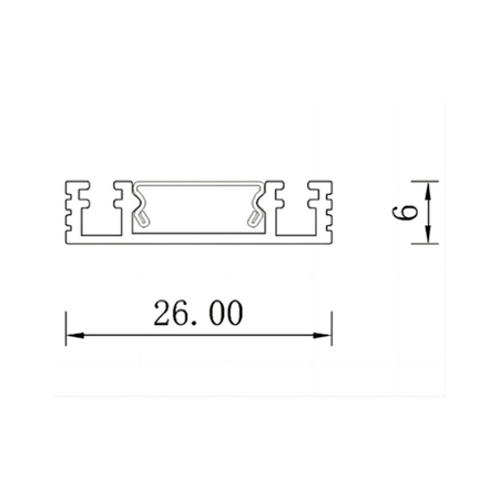 Light Prestige Szyna natynkowa 2 m Magnetic Slim czarna LP-656-MAG SLIM 2m SM BK