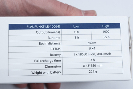 Latarka LED Blaupunkt Flash Patrol 1000lm IPX4