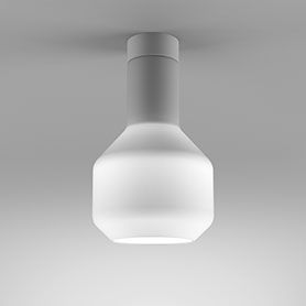Lampa natynkowa AQForm Modern Glass Barrel GU10 WP Surface Biały Struktura