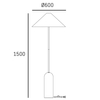 Cosmo Light Lampa stojąca LOXLEY F01463BR-WH