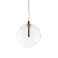 Lampa wisząca Abigali GLOBO G4 ⌀120mm szklana, złote elementy