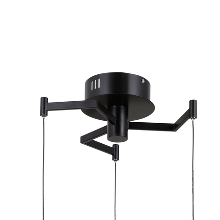 Lampa wisząca Italux Fuente PND-34395-3-BK Czarny mat, chrom