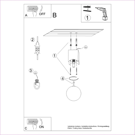 Sollux Lighting Plafon SOLIS naturalne drewno SL.1407