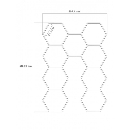 Modułowy system oświetleniowy autogamma HEXAGON LED 297 x 412 cm 3500K aluminium