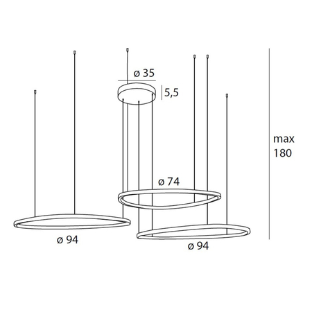 MAXLIGHT P0604D LAMPA WISZĄCA CAYENNE 3