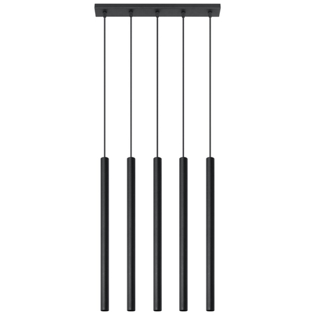 Sollux Lighting Lampa wisząca PASTELO 5 czarna SL.0472