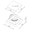 Lampa wpuszczana AQForm Minisquare x 1 Recessed Biały Struktura