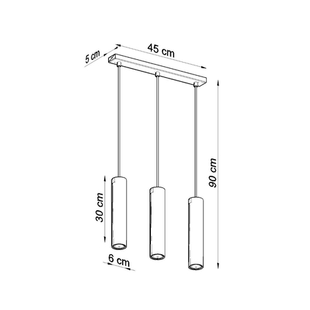 Sollux Lighting Lampa wisząca LAGOS 3L biały SL.0325