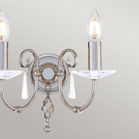 Kinkiet Elstead Lighting Aegean szary AG2-POL-NICKEL