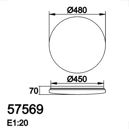 Plafon EROS LED 54W 4000K ø48cm biały