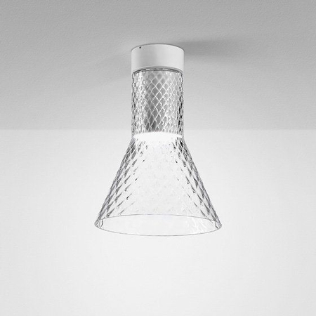 Lampa natynkowa AQForm Modern Glass Flared LED 230V TR Surface Biały Struktura
