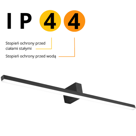 Kinkiet Nevada XXL 1xLED czarny IP44 LP-778/1W XXL BK