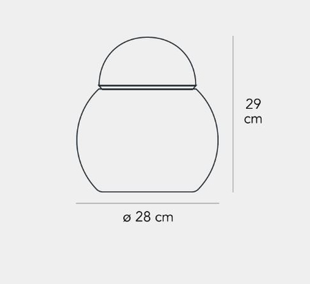 Lampa stołowa Fontana Arte F502805100BINE Daruma