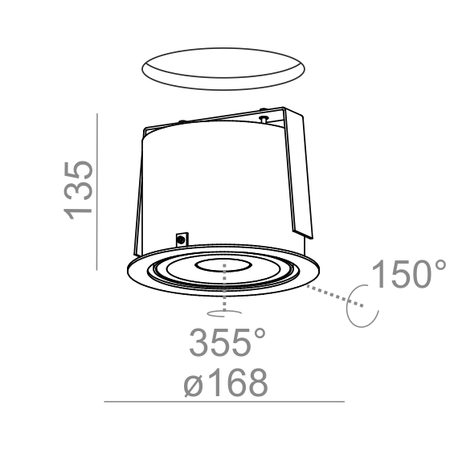 Lampa wpuszczana AQForm Ring 111 Qrled 230V Recessed Biały Struktura