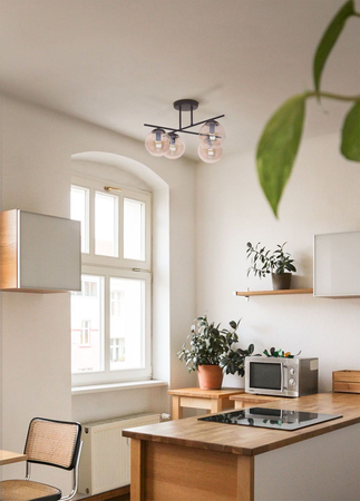 Lampa sufitowa DELTA Kaja K-5161 bursztynowy