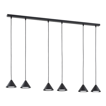 Lampa wisząca ELIT 6 Emibig 1330/6 czarny/złoty