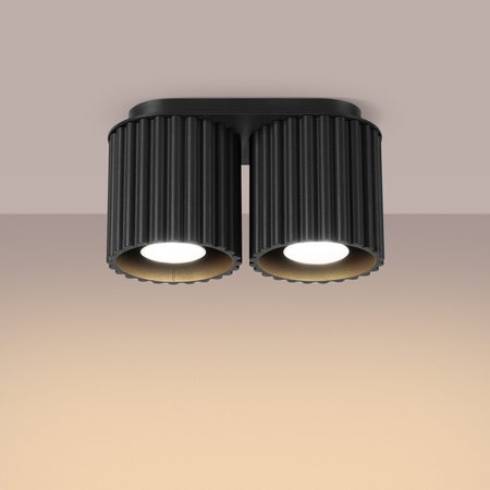 Sollux Lighting Plafon AURA 2 czarny GU10 SL.1785