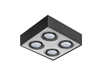 Lampa sufitowa PAULO 4 230V BLACK/ALUMINIUM Azzardo AZ0968 czarny