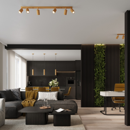 Sollux Lighting Lampa wisząca KARBON 3L złoty SL.1556